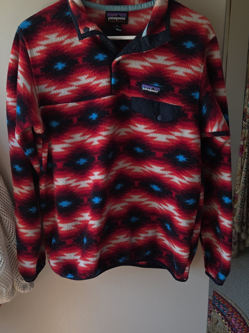 Patagonia Aztec Snap Fleece Pullover Size M